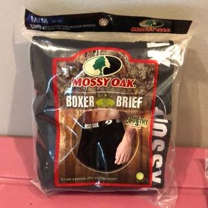 Mens Mossy Black Boxer Briefs